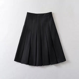 Women Skirt Women's Preppy Style High Waist Pleated Skirt Skirt