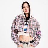 Men Long Sleeved T Shirt Plaid Long Sleeve Shirt Coat Men's and Women's Spring and Autumn Shirt