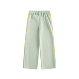 Unisex Pants Autumn Side Seam Zipper Contrast Color Trousers