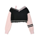 Women Sweater Girls' Spring and Autumn Letter Embroidered Sweater