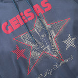 Men Hoodie Hip Hop Rock Five-Pointed Star Character Printed Hoodie