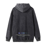 Men Hoodie Printed Hoodie Autumn and Winter Long Sleeve Washed Old