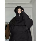 Men Hoodie Vintage Zipper Turtleneck Sweater Men's Autumn Fashion Brand Hooded Jacket