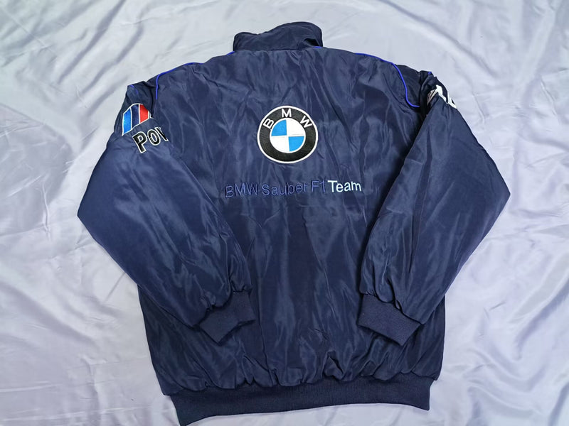 F1 Racing Suit Racing Suit Preppy Style Retro Style Autumn and Winter Wear Coat Cotton-Padded Casual Coat Embroidery