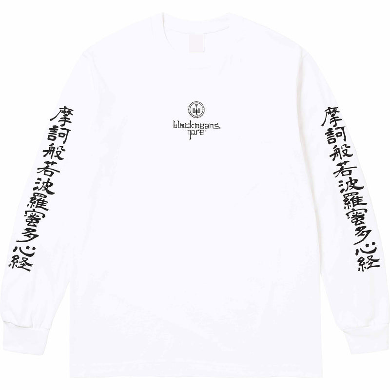 Mens T-shirts FW23 BLACKMEANS TEE Heart Sutra Buddhist Sutra Long Sleeve T-Shirt Bottom Shirt tee