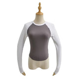 Women T-Shirt Stitching Bottoming Shirt Autumn Women Top T-shirt