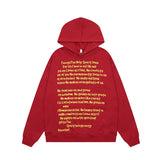 Men Hoodie Letter Printed Hoodie Men's Loose Casual