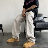Men Sweatpants Overalls Men's Summer Casual Pants Fashion Brand Wide Leg Straight