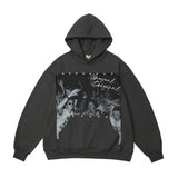 Men Hoodie Character Printed Hoodie Men's Loose Pullover Hoodie