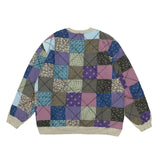 Kapital Sweater Vintage Back Stitching Floral Cloth Pingtian Hehong Style Men's and Women's Pullover Sweater Retro Long-Sleeved T-shirt