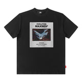 Men T Shirt Hip Hop Retro Letter Short Sleeve T-shirt for Men and Women