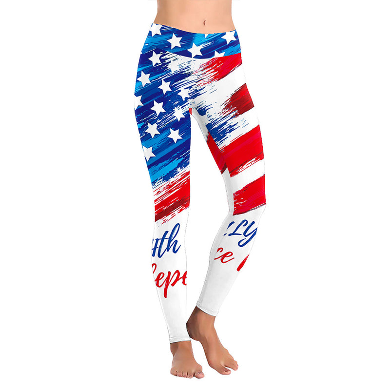 National Flag Day Leggings Independence Day Printed Women's Fitness Pants Sweatpants