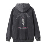 Men Hoodie Hooded Sweater Men's Hip Hop Ins American Style Loose Distressed