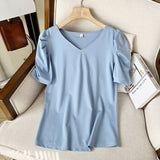 Women T-Shirt T-shirt Women's Short Sleeve Summer White T-shirt Loose