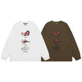 Men Long Sleeve Shirt Trendy Brand Long Sleeve Bottoming T-shirt Men and Women Retro