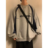 Men Hoodie round Neck Sweater Men's Spring and Autumn Loose