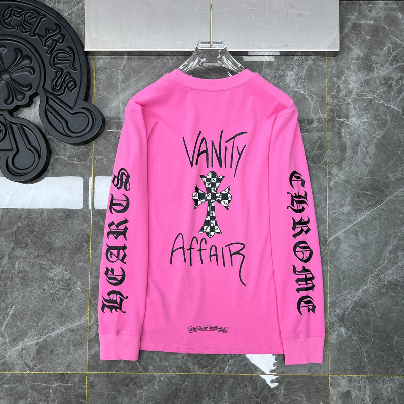 Chh Chrome Heart Long Sleeve Shirt Unisex Fashion Loose Long Sleeve Shirt