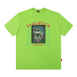 Men T Shirt Skull Graffiti Printing Short Sleeve T-shirt