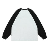 Men Hoodie round Neck Sweater Men Autumn Cotton Loose Raglan Long Sleeve