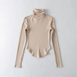 Women T-Shirt Autumn and Winter Stretch Tight Long-Sleeved T-shirt Top