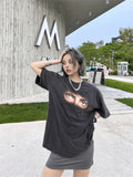 Vintage Jackson eye print retro old oversized T-shirt