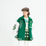 Varsity Jacket Vintage Towel Embroidery Baseball Uniform Loose