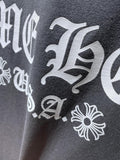 CHH Chrome Hearts T Shirts Simple Letter Slogan Horseshoe Cross Short Sleeve T-shirt