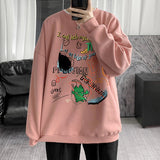 Men Hoodie Sweater Men's Loose Spring and Autumn Top Couple Long Sleeve T-shirt