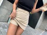 Women Skirt Summer High Waist Zipper Denim Skirted Leggings Women