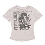Women T-shirt Printed Short-Sleeved T-shirt for Girls O-neck Short Summer Casual