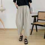Palazzo Pants Texture Ice Silk Leisure Pants Straight Wide Leg Pants