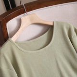 Women's T-Shirt-Color Short-Sleeved T-shirt Women's Ins Top All-Matching T-shirt Spring and Summer