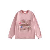 Unisex Hoodie Vintage University Style Printed Crew Neck Pullover Sweatshirt