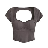 Women T-shirt T-shirt Summer Slim Fit Short Stitching Bottoming Shirt