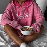Women Sweatshirt Sweater Autumn Women Worn Looking Washed-out Hooded