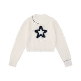 Women Sweater Short Sweater for Girls Autumn Crew Neck Casual