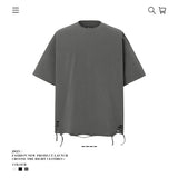 American vintage street T-shirt cotton men loose summer
