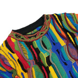 Kapital Sweater Vintage Hida Hehong Heavy Industry Pattern round Neck Retro Three-Dimensional Wave Contrast Color Sweater