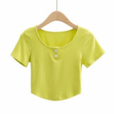 Women T-Shirt Short Sleeve Women's Spring and Summer Arc Sports T-shirt