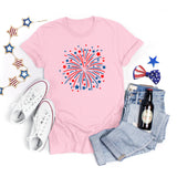 National Flag Day T Shirts Summer Women's Short Sleeve T-shirt Independence Day round Neck