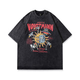 Men T Shirt Printed Vintage Couple Short Sleeve T-shirt Men and Women