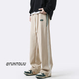 Men Sweatpants Striped Color Matching Pants Spring Fashion Brand Straight Loose Casual