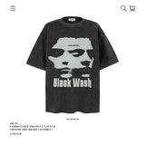 American vintage street T-shirt pure cotton retro men's and women's summer loose