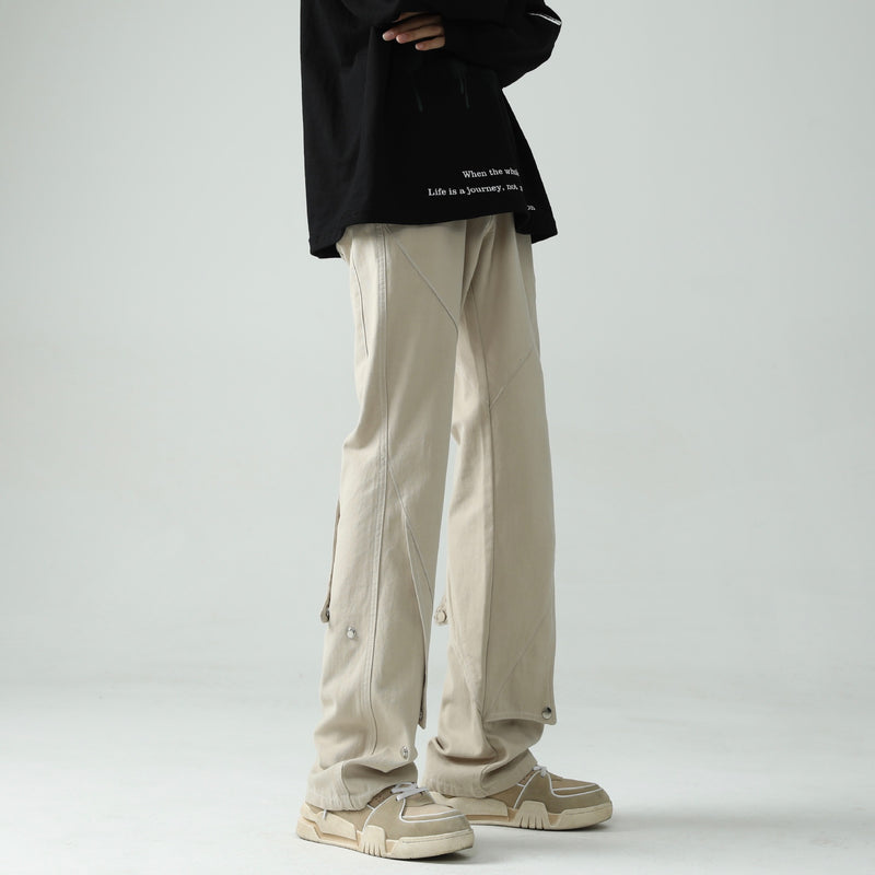 Men Sweatpants Overalls Men's Spring Loose Casual Design Sense