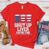 Women's Independence Day T Shirt round Neck Short Sleeve T-shirt Women's Top