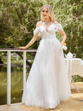 Slutty Wedding Dress Sexy V-neck Slim Fit Wedding Dress