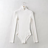 Women T-Shirt Long Sleeve Jumpsuit Solid Color T-shirt