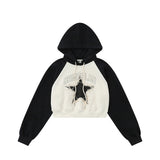 Women Hoodie Cropped Hoodie Girls Autumn Loose Long Sleeve