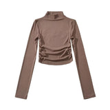 Women T-Shirt Bottoming Shirt Women's Tight Top T-shirt