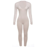 Women Jumpsuit Fall Women's Clothing Fashion Thread Low Collar